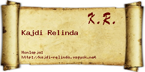 Kajdi Relinda névjegykártya
